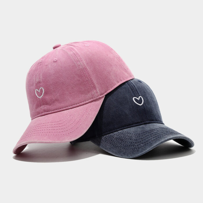 Heart Embroidered Baseball Cap
